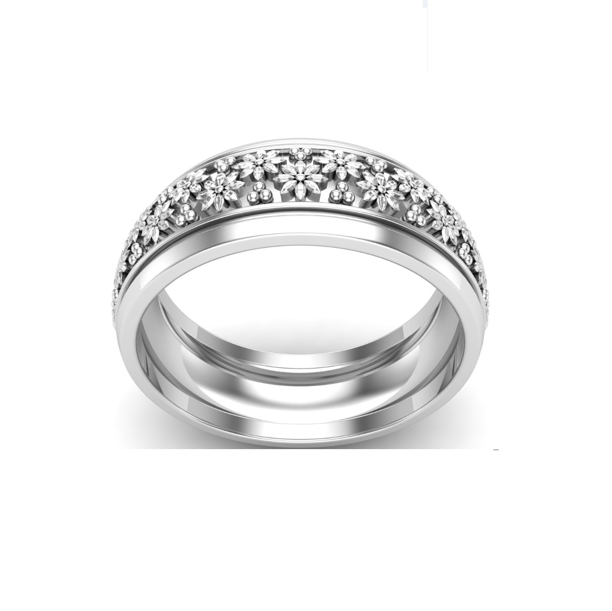 Bague anneau argent Spring